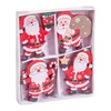 Dřevěné vánoční ozdoby Santa Claus 8 ks