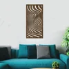 Dřevěný dekorativní panel VLNKY 20x40 cm ořech