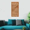 Dřevěný dekorativní panel VLNKY v odstínu Třešeň, 40x80 cm