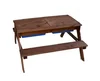 Dřevěný dětský piknikový set s boxy – mořené dřevo
