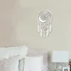 Dřevěný lapač snů Moon na stěnu bílé provedení