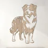 Dřevěný obraz australského ovčáka 28x40 cm