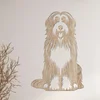 Dřevěný obraz Bearded Collie Dub Sonoma 31x40 cm