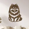 Dřevěný obraz psa Pomeranian Ořech 30x40 cm