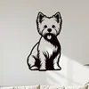 Dřevěný obraz West Highland White Terrier Černá 24x40 cm