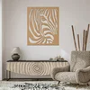 Dřevěný obraz Zebra na zeď 95x114 cm - Buková varianta
