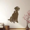 Dřevěný portrét psa Flat Coated Retriever 30x40 cm, ořechová barva