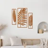 Dřevěný trojpanel listů 3D dekorace Třešeň 40x40 cm