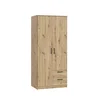 Dvoudveřová šatní skříň DUNANUEJ s 2 zásuvkami, dub artisan – 5 let záruka