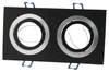 Elegantní černý podhledový rámeček T-LED D10-2B pro MR16 a GU10 žárovky