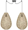 Elegantní Dvojice Závěsných Papírových Lamp