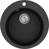 Elegantní kulatý dřez Aquastone RONDO 20 v černé metalíze