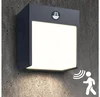 Elegantní LED nástěnné svítidlo pro exteriér s pohybovým senzorem TERNI, 12W, 230V, antracit, IP44