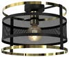 Elegantní lustr RIM Luminex černý/zlatý 1xE27/60W