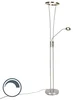Elegantní ocelová stojací lampa se skleněnými prvky a LED osvětlením