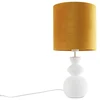 Elegantní stolní lampa Alisia v bílé se zlatými akcenty