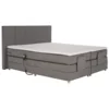 Elektrická polohovací boxspring postel 160x200 šedá MURKO NEW