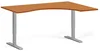 Elektricky nastaviteľný pracovný stôl 160x120 cm, motor, šedá podnož, třešeň