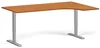 Elektrický výškově nastavitelní rohý pracovní stůl 180×120 cm