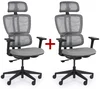 Ergonomická Kancelářská Židle KELLY Šedá - Akce 1+1 Zdarma