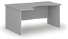 Ergonomický levý psací stůl PRIMO šedý 160x120 cm