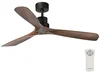 FARO LANTAU Stropní ventilátor s dálkovým ovládáním, 132 cm, černá/hnědá