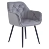 FEDRIS NEW Designové křeslo Velvet světlešedá