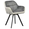 FLER otočné jídelní křeslo šedá