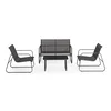 Gonzalo lounge set pro čtyři – antracitová ocel, Bizzotto