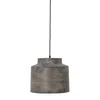 Grei šedá závěsná kovová lampa