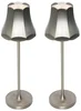 Gunmetalová sada retro stolních lamp s dobíjením a stmívatelným světlem