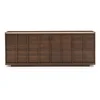 Hnědá komoda s dekorem ořechu 200x80x45 cm