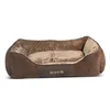 Hnědý plyšový pelíšek pro psa 70x90 cm Scruffs Chester XL
