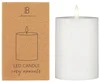 IB Laursen LED Sloupová Svíčka WARM FLAME 10 cm Bílá