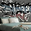 Imitace Cihlové Tapety s Street Art Designem