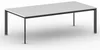 Jednací stůl PRIMO INVITATION 240x120 cm černá podnož bílá