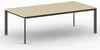 Jednací stůl PRIMO Invitation 240x120 cm černá s břízovou deskou