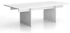 Jednací stůl SOLID s přísedami 240x125 cm bílý