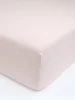 Jersey prostěradlo s elastanem 140x200 cm pudrové