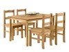 Jídelní set PIMBOW – stůl 100x75x80 cm + 4 židle, masiv borovice