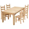 Jídelní set PIMBOW – stůl 152×76×92 cm + 4 židle, borovice