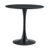 Jídelní stůl kruhový 80 cm černý – REVENTON NEW