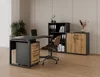 Kancelářská sestava NEJBY GIANNI PREMIUM 3 – antracit/dub Wotan