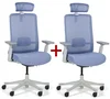 Kancelářská židle MARRY s 3D područky a ergonomickým designem, modrá