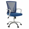 Kancelářské ergonomické křeslo modro-bílé s chromem