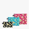 Kapsičky na zip LOQI SMILEY Flowers – 3 ks