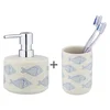 Keramická sada doplňků Aquamarin do koupelny