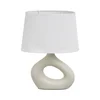 Keramická stolní lampa s textilním stínidlem 30 cm