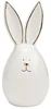 Keramický zajíček AURIC BUNNY 14 cm bílý se zlatými detaily