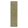 Khaki ručně tkaný vlněný běhoun 60x230 cm Mesmerise Sage